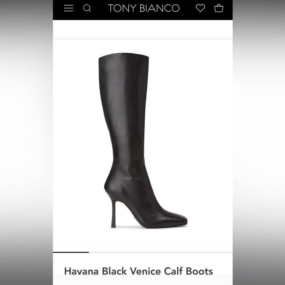 SOLD-DEPOP Tony Bianco Women's Black Havana Heeled Boot